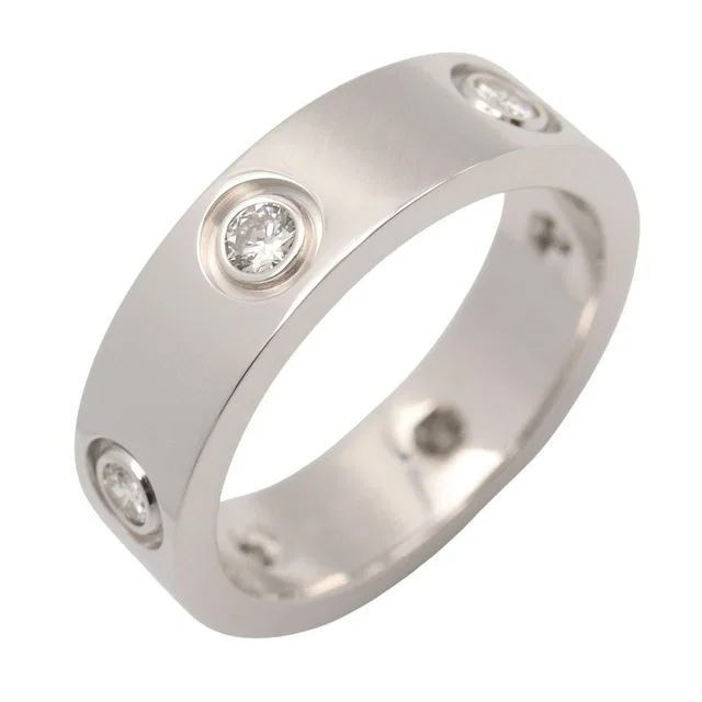 Cartier Ring Love 18K White Gold Diamond in White from The Reluxe