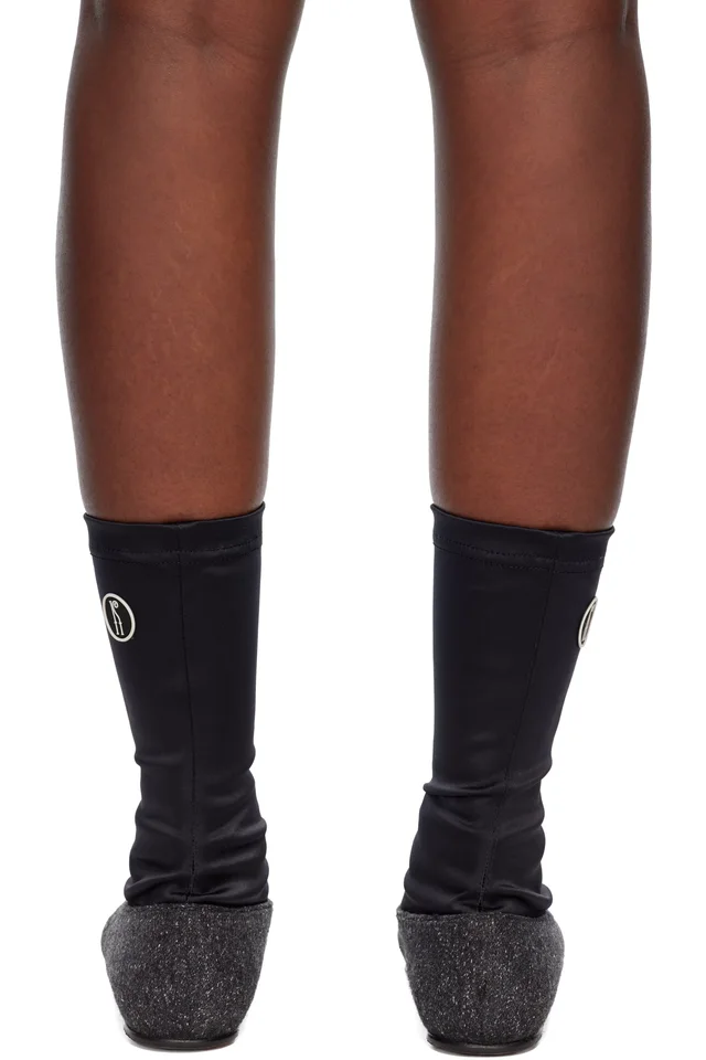 Kiko Kostadinov Black & Gray Proxima Low Ballerina Boots, photo 2 of 5 from SSENSE