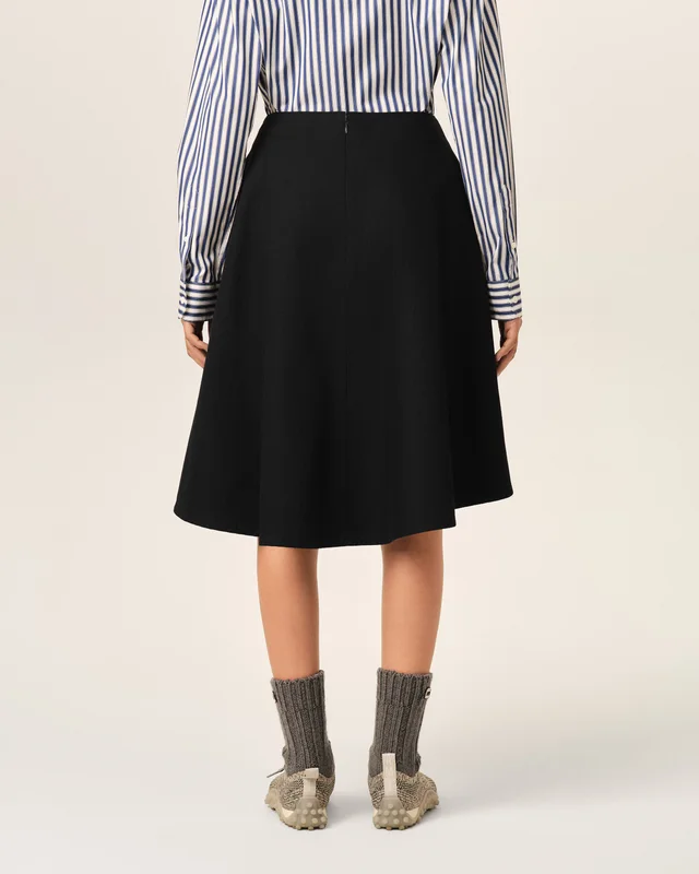 Ami Paris AMI High-Low Flared Skirt, photo 4 of 6 from SENSER