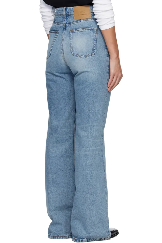 AMI Paris Blue Cotton Flare Fit Jeans, photo 3 of 4 from SSENSE