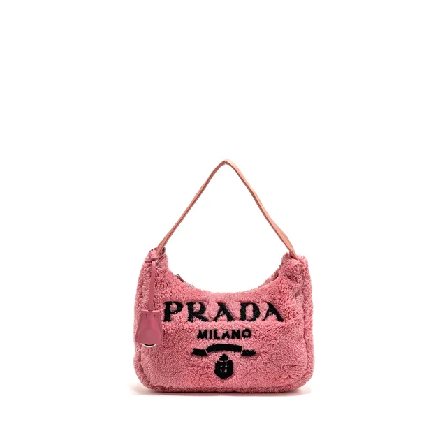 Prada reedition 2000 terry mini bag pink in Pink from EMIER