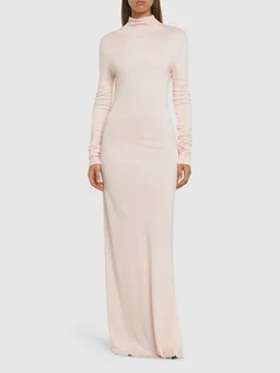Khaite Long dress with long sleeves in 100% Viscose, photo 2 of 5 from LUISAVIAROMA