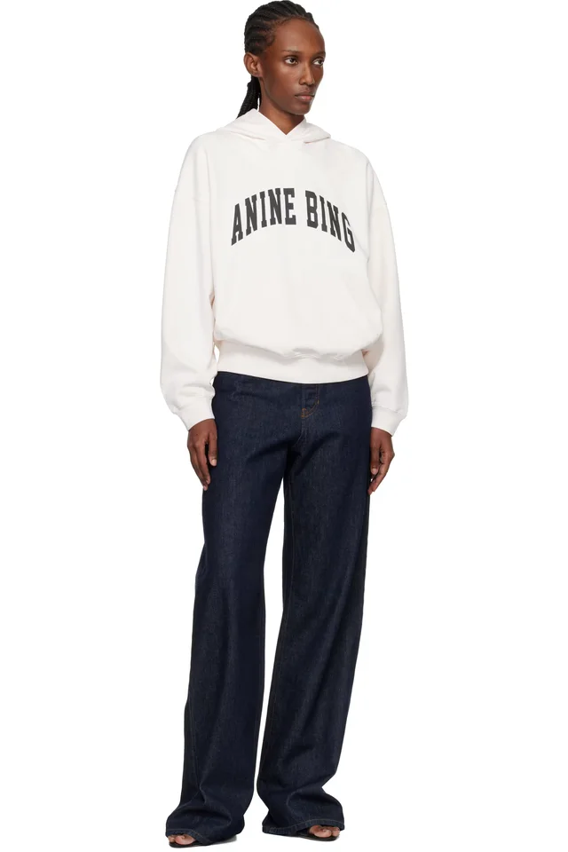 ANINE BING Pink Harvey Hoodie, photo 4 of 4 from SSENSE