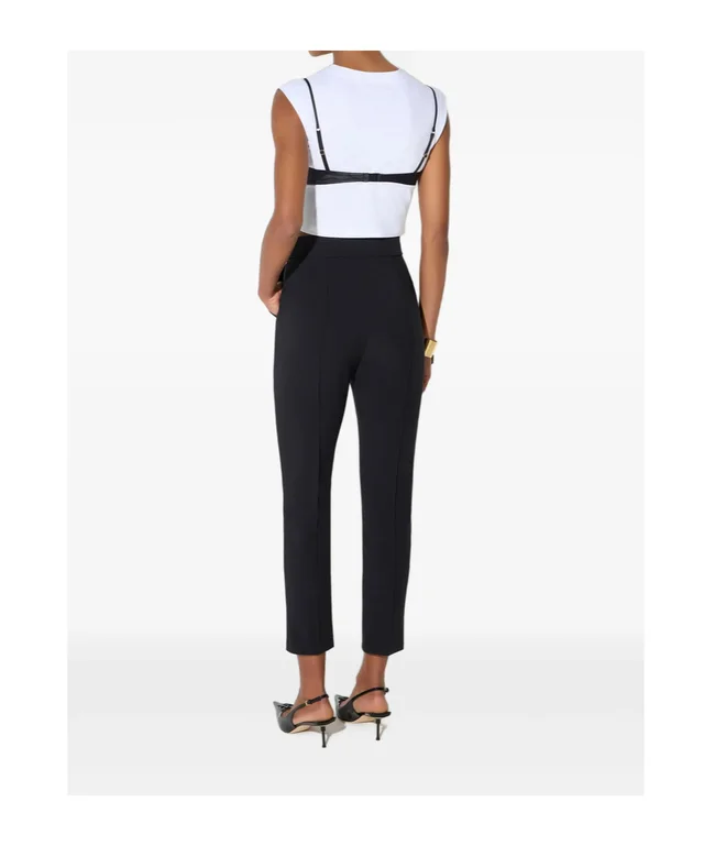 Elisabetta Franchi technical fabric trousers in Nylon 86%,Elastane 14% Description: These slim-fit trousers feature a high-rise waist, a raised center seam along the front, and a…, photo 3 of 4 from SENSER
