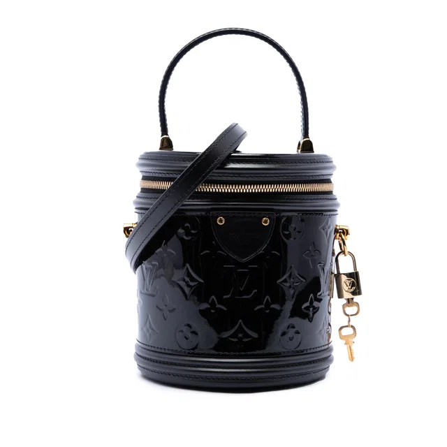 Black Louis Vuitton Monogram Vernis Cannes Satchel in Black Calfskin from Designer Revival