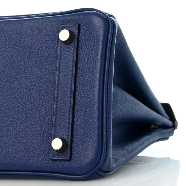 Hermès Taurillon Novillo Matte Alligator Birkin Touch 25 Bleu Saphir Marine in Navy Crocodile from FASHIONPHILE, photo 9 of 12