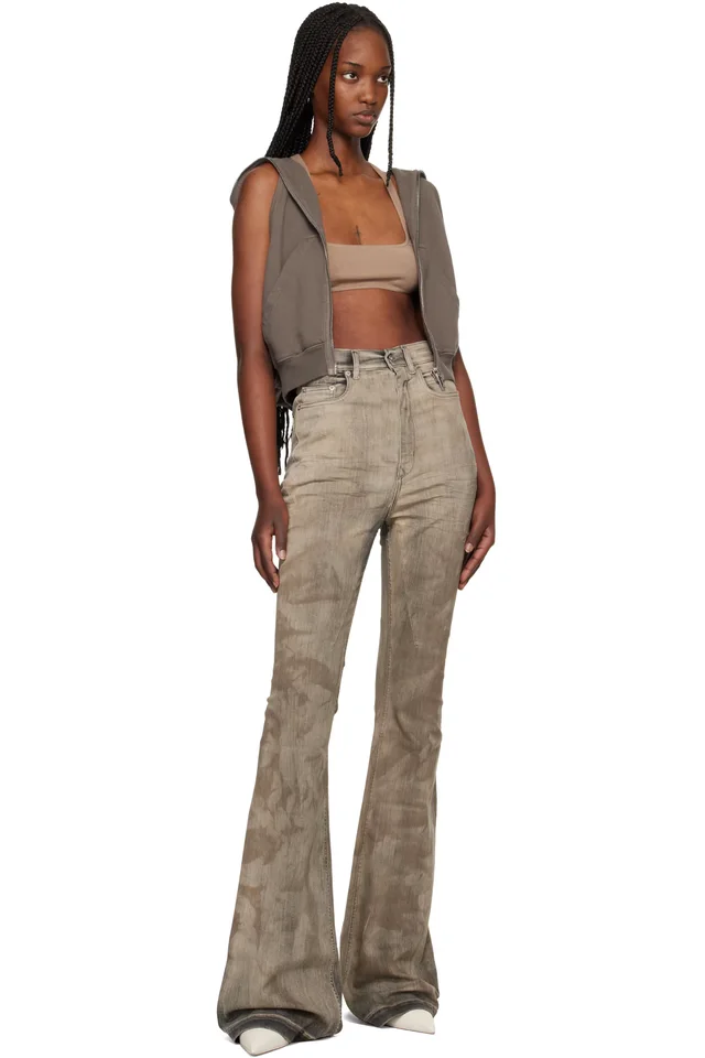 Rick Owens DRKSHDW Gray Temple Bolan Bootcut Jeans, photo 4 of 4 from SSENSE