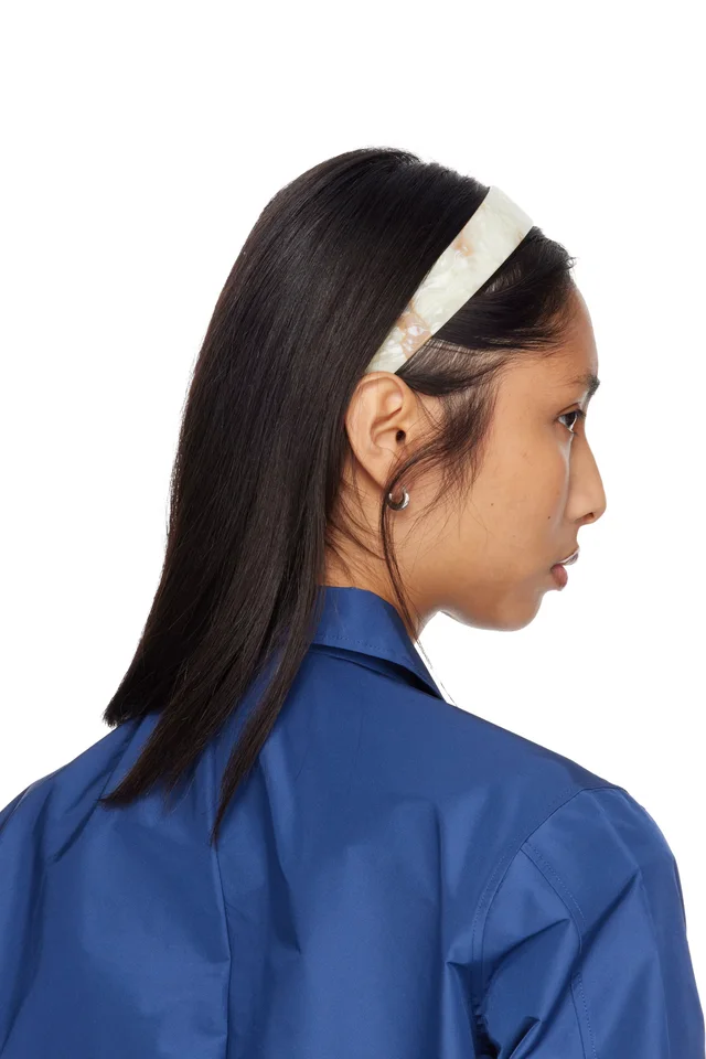 Sophie Buhai Off-White Thin Bessette Headband, photo 3 of 3 from SSENSE