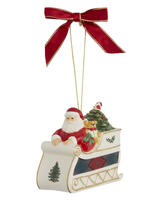 Spode Christmas Tree Santa in Sleigh Ornament, image 1 of 1 from Rue La La