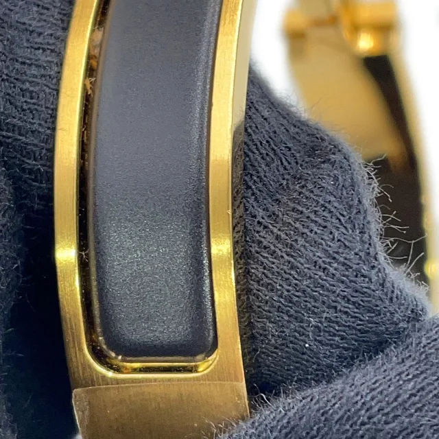 Hermès ClicHH Bangle Size PM Black Enamel Gold Plated in Black from GALLERY RARE, photo 9 of 10