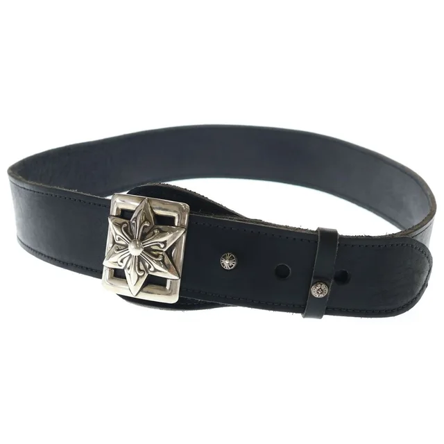 Chrome Hearts Lage Strap Star Buckle Belt Large Decorative Leather in Leather from The Reluxe