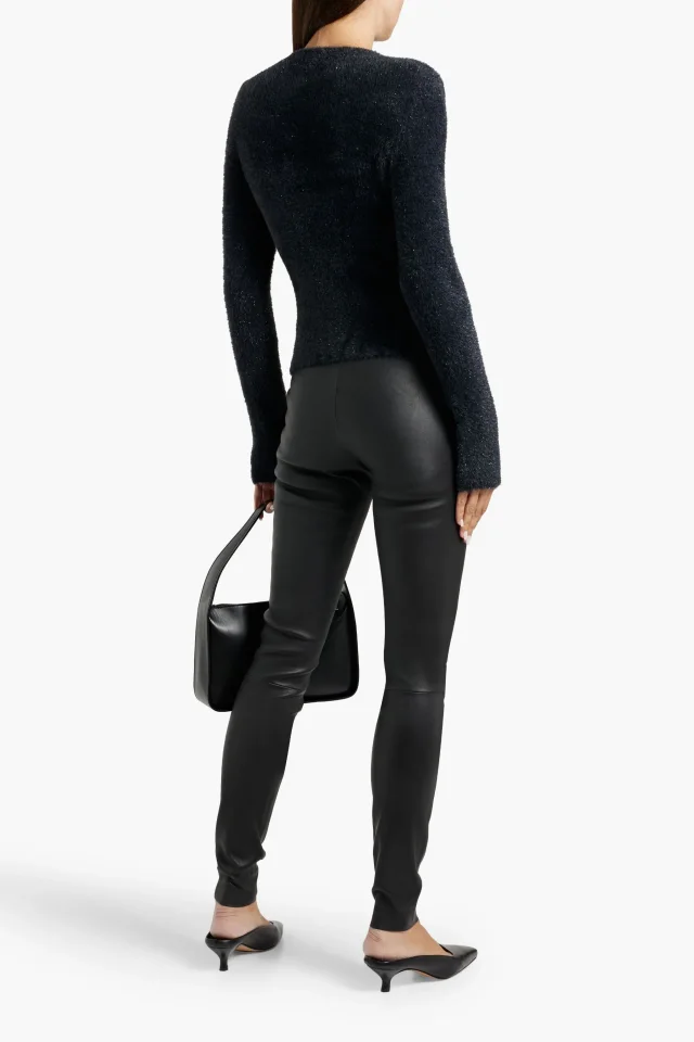 Vince Metallic Knitted Crew Neck Sweater, photo 3 of 4 from THE OUTNET