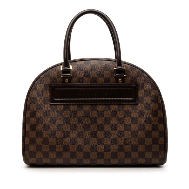 Brown Louis Vuitton Damier Ebene Nolita Handbag in Brown Leather from Designer Revival