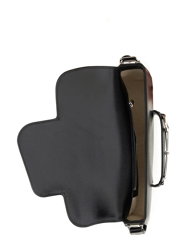 Gucci Horsebit 1955 Shoulder Bag — Black Calfskin in Black Calfskin from HEWI, photo 2 of 2