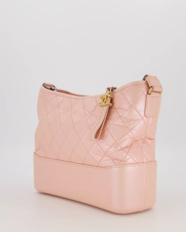 Chanel Large Gabrielle Bag in Light Pink Crumpled Calfskin Leather with Mixed Hardware in Pink Calfskin from Sellier, photo 9 of 19