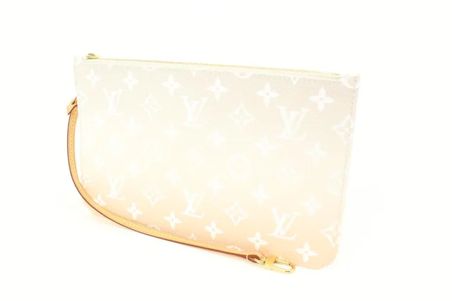 Louis Vuitton Peach Mist Monogram By the Pool Neverfull Pochette MM Pouch in Canvas from Bagriculture