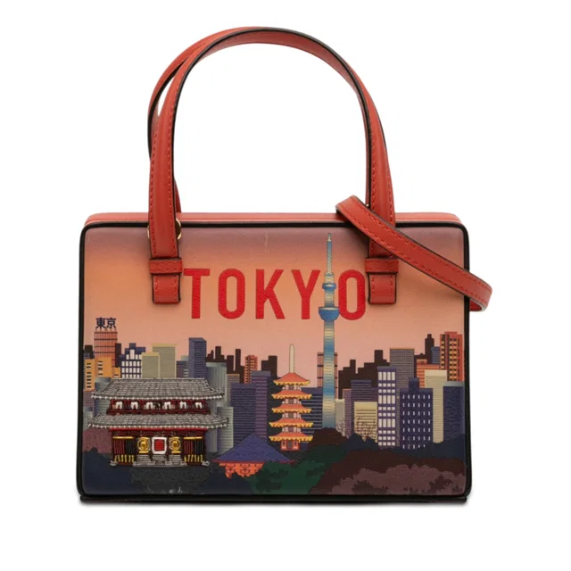 Orange LOEWE Small Leather Tokyo Postal Top Handle Bag Satchel in Orange Leather from Designer Revival