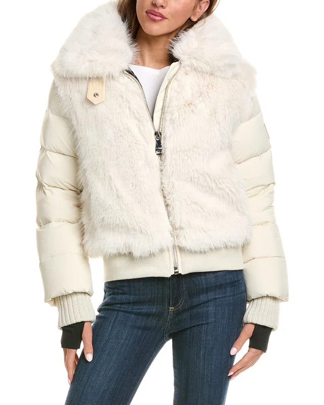 SAM. Down Leather-Trim Bomber Jacket, image 1 of 1 from Rue La La