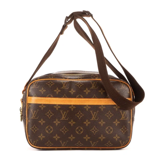 Louis Vuitton Reporter Brown Monogram Canvas Shoulder Bag in Brown Coated canvas from The Reluxe