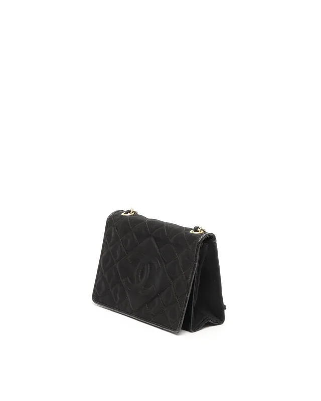 Chanel Satin Diamond CC Flap Bag in Satin from A Retro Tale, photo 2 of 12