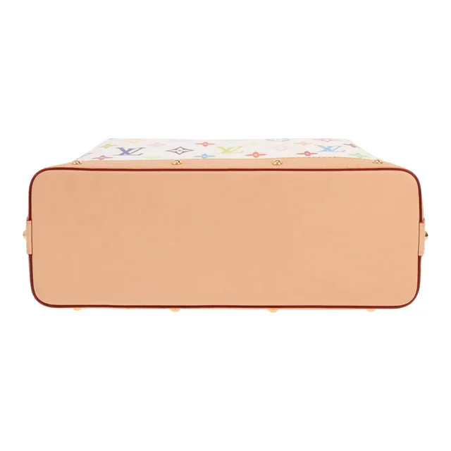 Louis Vuitton x Murakami Clutch Large make-up clutch in multicoloured and Blanc Monogram canvas and natural… in White Coated canvas from Collector Square, photo 2 of 4