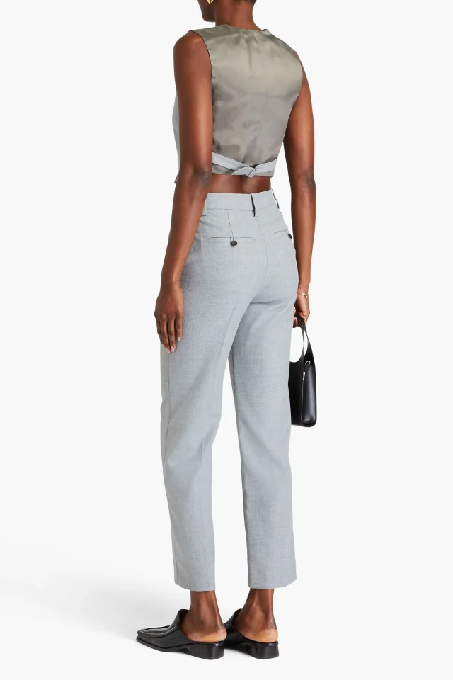 By Malene Birger Bettas Cropped Satin-Paneled Tweed Vest, photo 3 of 4 from THE OUTNET
