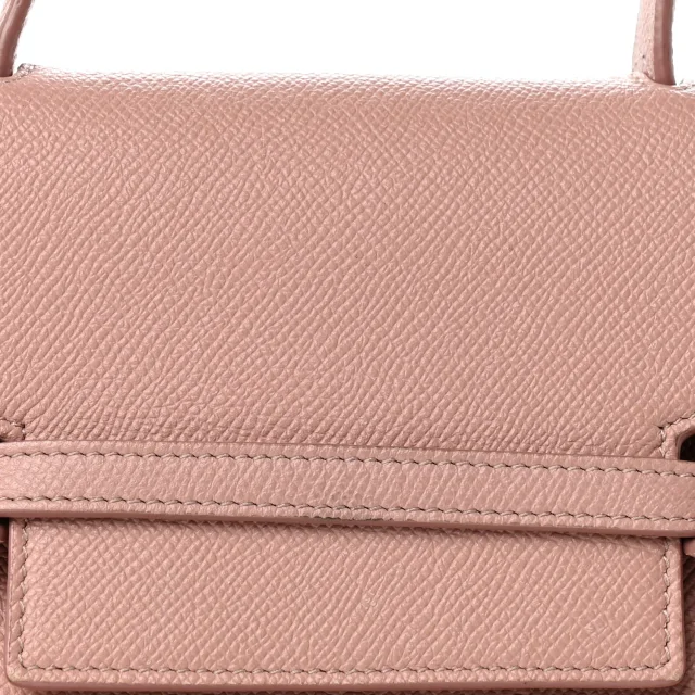Celine Grained Calfskin Nano Belt Bag Vintage Pink in Pink Caviar leather from FASHIONPHILE, photo 9 of 13