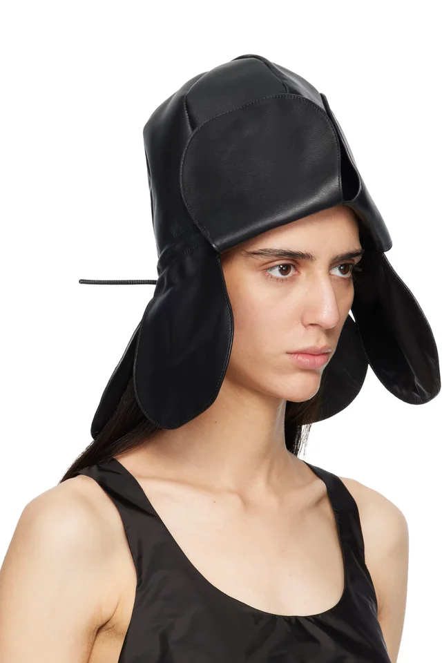 Simone Rocha Black Flower Petal Bucket Hat, photo 2 of 3 from SSENSE