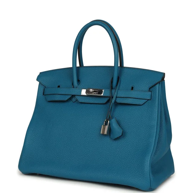 Hermès Birkin 35 Bleu de Galice Togo Palladium Hardware in Blue Togo from Madison Avenue Couture, photo 4 of 9