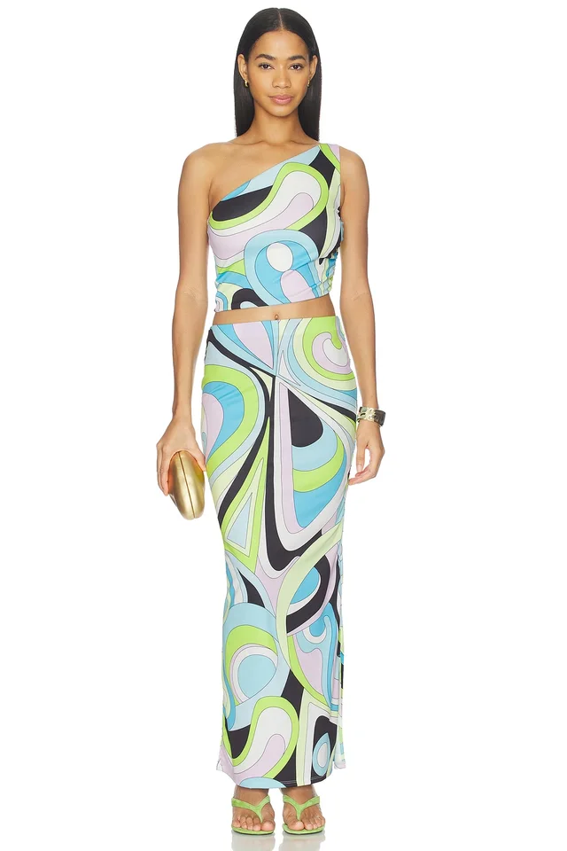 Cin Cin City Maxi Skirt in Mars Blue, photo 5 of 6 from REVOLVE (Canada)