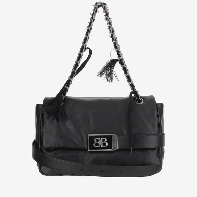 Balenciaga Modu Shoulder Bag — Black Leather in Black Leather from HEWI
