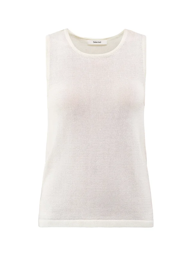 Selected Moni Sleeveless Knit Top Beige in Black from Fenwick, photo 1 of 1