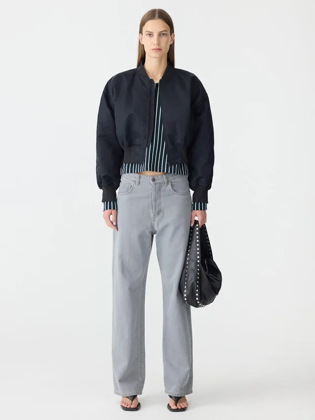Bassike Recycled Nylon Cropped Bomber from bassike, photo 1 of 1