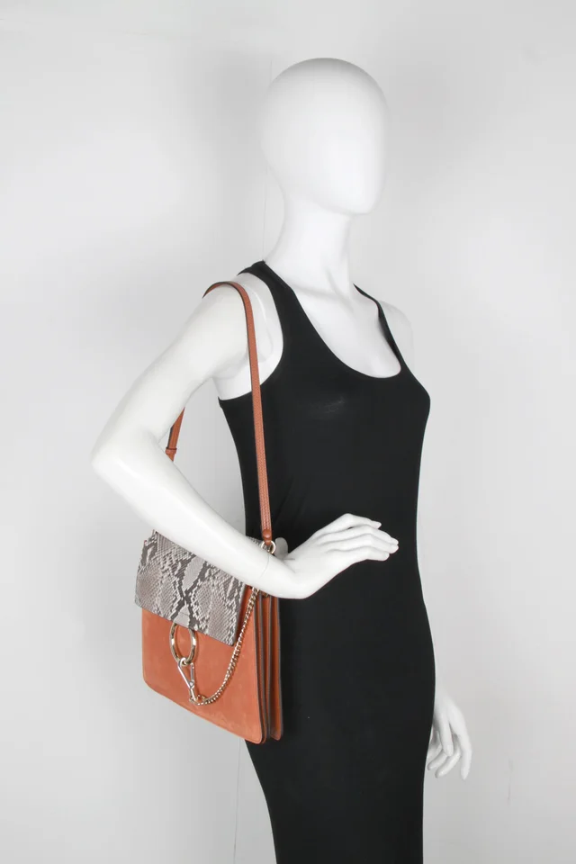 Chloé Faye Medium Python/Suede, Tannish Red from Cultstatus, photo 1 of 1