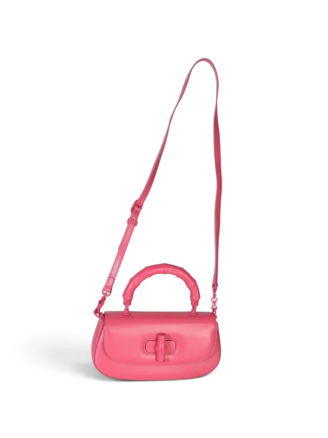 Gucci Pink Calfskin Medium Bamboo Diva Bag in Pink Calfskin from Season 2 Consign, photo 8 of 9