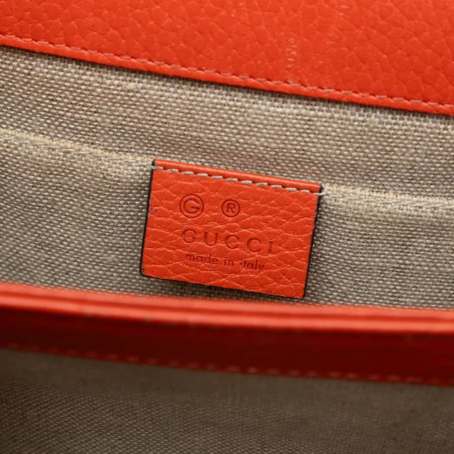 Orange Gucci Small Dollar Calfskin Interlocking G Crossbody in Orange Calfskin from Designer Revival, photo 2 of 2