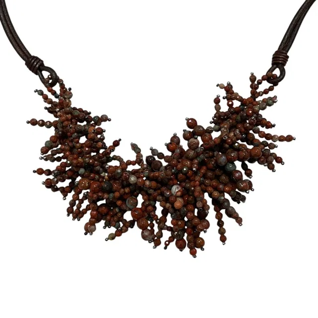 Brunello Cucinelli Sterling Silver Bead Choker Necklace in Silver from LuxUness