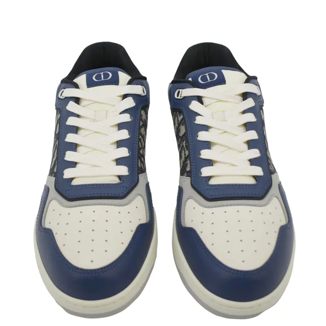 Dior Low-Top Oblique Jacquard Sneaker Grey in Grey Calfskin from Dallas Designer Handbags