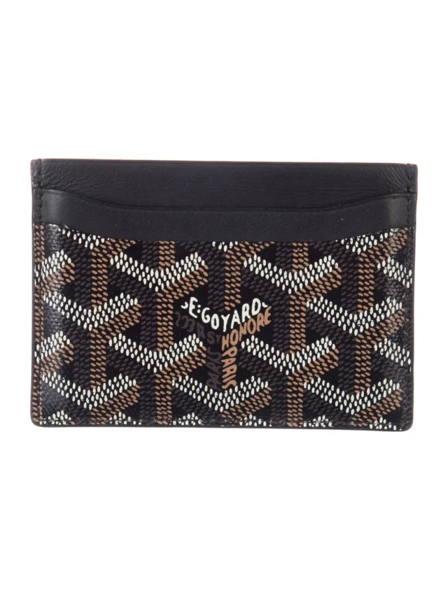 Goyard Goyardine Leather Card Holder in blue Leather from The RealReal