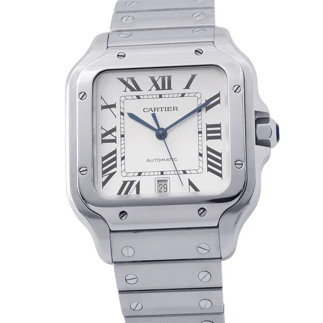 Santos de Cartier H47.5 mm x W39.8 mm Stainless Steel Silver DialWSSA0009 in Silver from GALLERY RARE