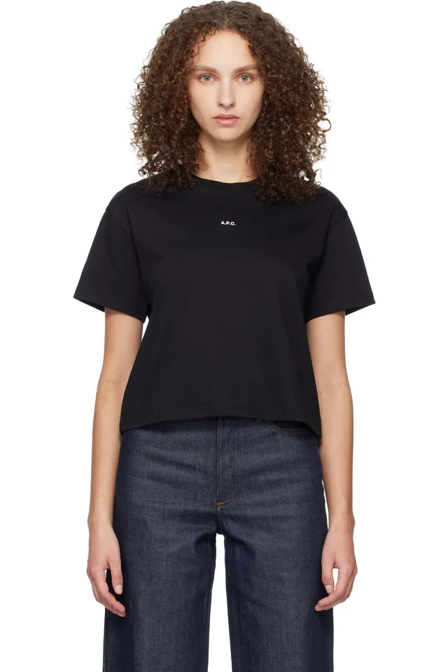Black Boxy Micro Logo T-shirt, image 1 of 1 from SSENSE