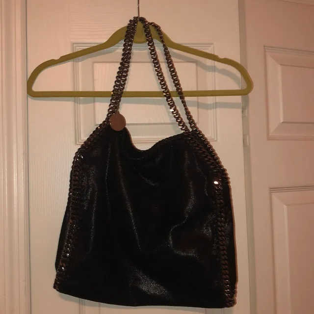 Stella McCartney Falabella Black Chain-Trim Shoulder Tote in black from Poshmark