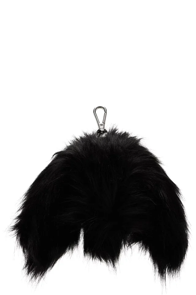 Simone Rocha Black Faux Fur Hare Coin Purse Bag Charm from SSENSE, photo 1 of 1