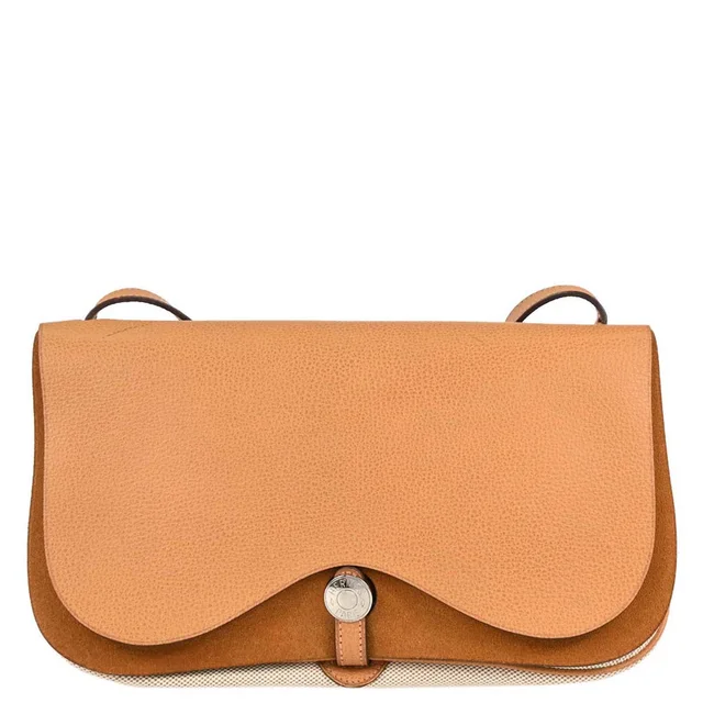 Hermès Natural Toile H Vache Liegee Sac Colorado MM Shoulder Bag in Beige from AMORE Vintage Tokyo