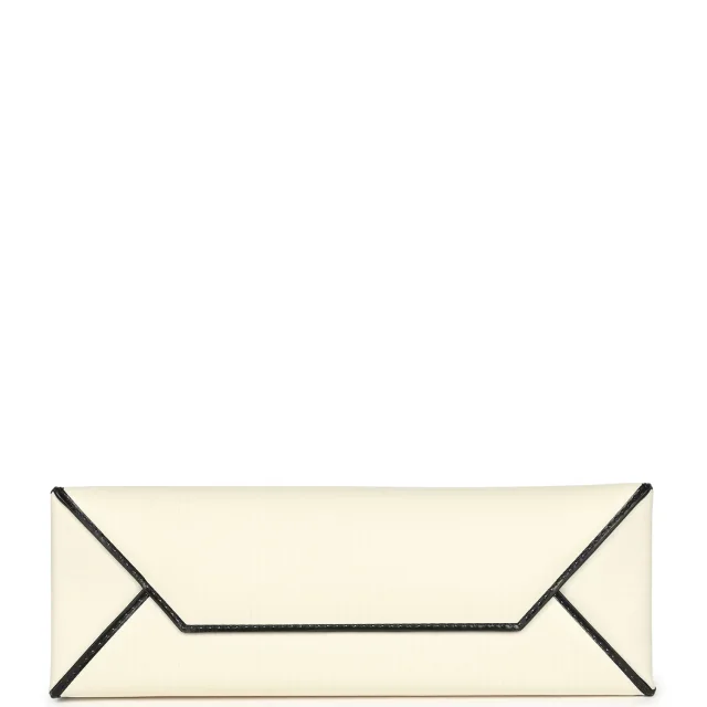 Chanel "Shop By Night" Clutch Bag White, Black Printed Calfskin Gold Hardware in Black Calfskin from Madison Avenue Couture, photo 6 of 9