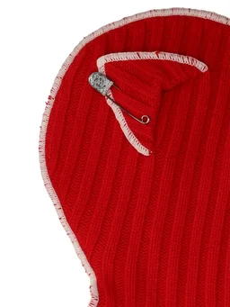 Charles Jeffrey LOVERBOY Hooded beanie with ribbed detail in 80% Wool, 20% Recycled Nylon, photo 2 of 5 from LUISAVIAROMA