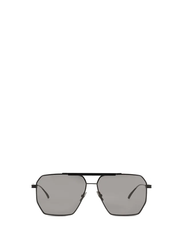 Bottega Veneta 590248v4450 Metal Square Sunglasses — Black in Black from HEWI