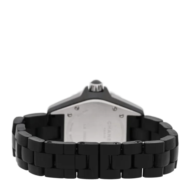 Chanel Stainless Steel Matte Ceramic 33mm J12 Quartz Watch Black in Black Ceramic from FASHIONPHILE, photo 3 of 4