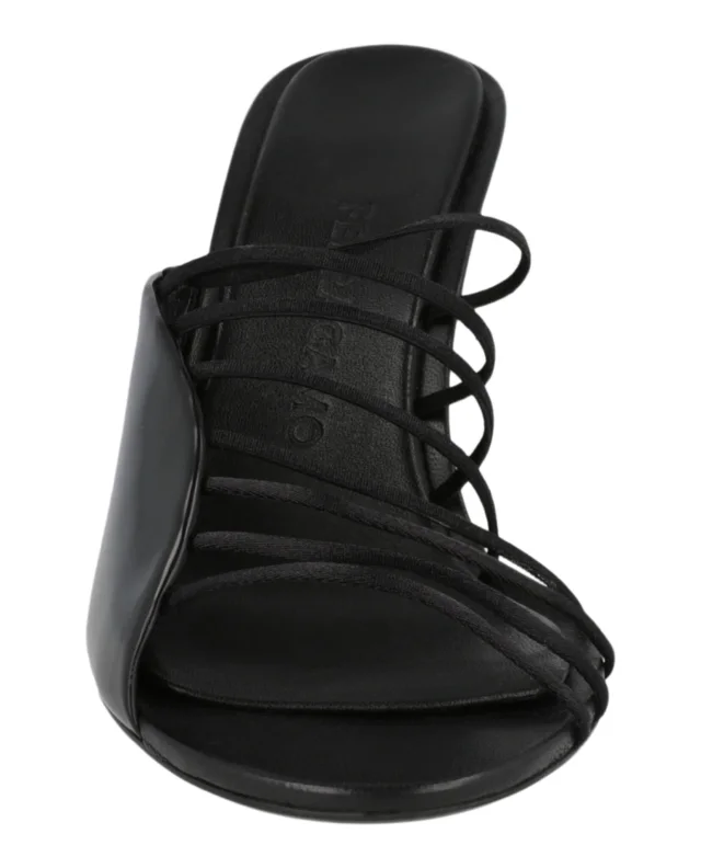 Salvatore Ferragamo Altaire Strappy Mules in black, photo 4 of 6 from ShopSimon