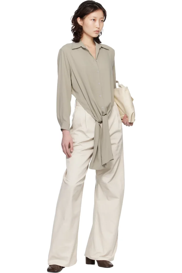 MM6 Maison Margiela Taupe Dual-Wear Shirt, photo 5 of 5 from SSENSE
